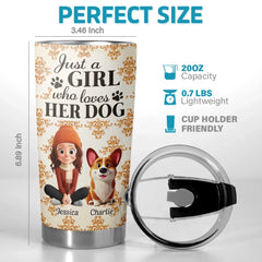 Custom Autumn Tumbler - Personalized Birthday Gifts For Dog Cat Lovers. Dog Dad And Mom. Cat Owners - Carry Your Pup Everywhere