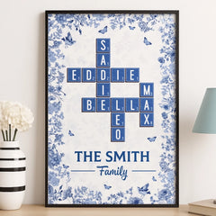 Custom Scrabble Vertical Poster - Personalized Birthday Gifts For Mom. Dad. Brother. Sister. Kids - Joy Grows When We Are One