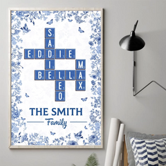 Custom Scrabble Vertical Poster - Personalized Birthday Gifts For Mom. Dad. Brother. Sister. Kids - Joy Grows When We Are One