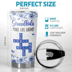 Custom Scrabble Tumbler - Personalized Birthday Gifts For Grandpa. Grandma - Together Our Story Shines Bright