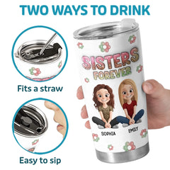Custom Tumbler - Personalized Best Friend Birthday Gifts For Women. Besties. Sisters. BFF - Bestie Moments Spark Endless Smiles