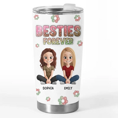 Custom Tumbler - Personalized Best Friend Birthday Gifts For Women. Besties. Sisters. BFF - Bestie Moments Spark Endless Smiles