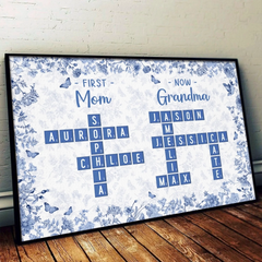 Custom Scrabble Horizontal Poster - Personalized Birthday Gifts For Mom. Grandma - Generations Held Together By Love