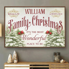 Custom Horizontal Poster - Personalized Christmas Birthday Gifts For Mom. Dad. Brother. Sister. Kids - Where Christmas Memories Never End