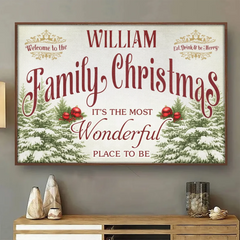 Custom Horizontal Poster - Personalized Christmas Birthday Gifts For Mom. Dad. Brother. Sister. Kids - Where Christmas Memories Never End