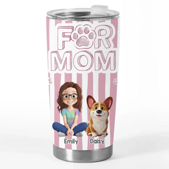 Custom Tumbler - Personalized Birthday Gifts For Dog Cat Lovers. Dog Dad And Mom. Cat Owners - Mom Of A Good Boy