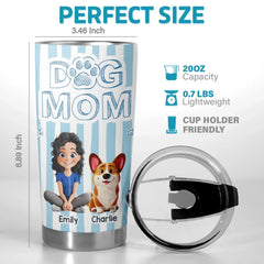 Custom Tumbler - Personalized Birthday Gifts For Dog Cat Lovers. Dog Dad And Mom. Cat Owners - Mom Of A Good Boy
