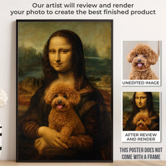 Custom Photo Vertical Poster - Personalized Birthday Gifts For Dog Cat Lovers. Dog Dad And Mom. Cat Owners - Classic Art. Modern Bark