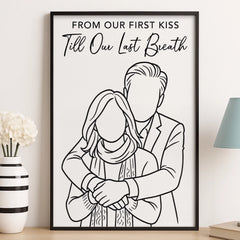 Custom Photo Vertical Poster - Personalized Anniversary Wedding Gifts For Husband And Wife. Him And Her - Love In Every Moment