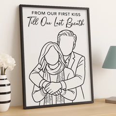 Custom Photo Vertical Poster - Personalized Anniversary Wedding Gifts For Husband And Wife. Him And Her - Love In Every Moment