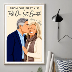 Custom Photo Vertical Poster - Personalized Anniversary Wedding Gifts For Husband And Wife. Him And Her - You Are My Home