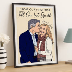 Custom Photo Vertical Poster - Personalized Anniversary Wedding Gifts For Husband And Wife. Him And Her - Together Feels Like Magic
