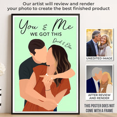 Custom Photo Vertical Poster - Personalized Anniversary Wedding Gifts For Husband And Wife. Him And Her - Better Together Always