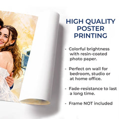 Custom Photo Horizontal Poster - Personalized Anniversary Wedding Gifts For Husband And Wife. Him And Her - You Make Me Smile More