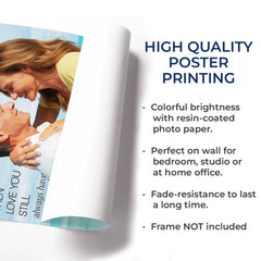 Custom Photo Vertical Poster - Personalized Anniversary Wedding Gifts For Husband And Wife. Him And Her - Choosing You Feels So Right