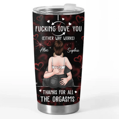 Custom Tumbler - Personalized Anniversary Wedding Gifts For Husband And Wife. Him And Her - Love That Feels Like Home