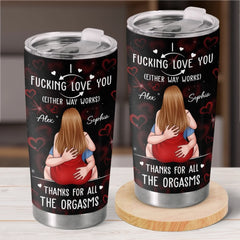 Custom Tumbler - Personalized Anniversary Wedding Gifts For Husband And Wife. Him And Her - Love That Feels Like Home