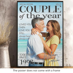 Custom Photo Vertical Poster - Personalized Anniversary Wedding Gifts For Husband And Wife. Him And Her - Choosing You Feels So Right