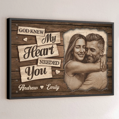 Custom Photo Horizontal Poster - Personalized Anniversary Wedding Gifts For Husband And Wife. Him And Her - You Make My Days Lighter