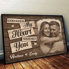 Custom Photo Horizontal Poster - Personalized Anniversary Wedding Gifts For Husband And Wife. Him And Her - You Make My Days Lighter