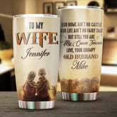Custom Tumbler - Personalized Anniversary Wedding Gifts For Husband And Wife. Him And Her - Since The Moment I Saw You I Was Yours