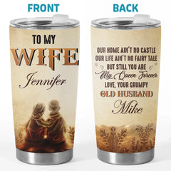 Custom Tumbler - Personalized Anniversary Wedding Gifts For Husband And Wife. Him And Her - Since The Moment I Saw You I Was Yours