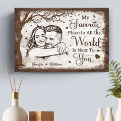 Custom Photo Horizontal Canvas - Personalized Anniversary Wedding Gifts For Husband And Wife. Him And Her - Choosing Love Every Morning