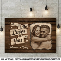 Custom Photo Horizontal Canvas - Personalized Anniversary Wedding Gifts For Husband And Wife. Him And Her - Together Life Feels Kinder