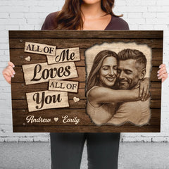 Custom Photo Horizontal Canvas - Personalized Anniversary Wedding Gifts For Husband And Wife. Him And Her - Together Life Feels Kinder
