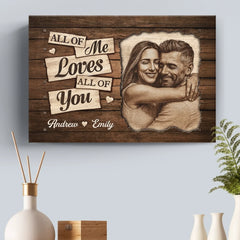 Custom Photo Horizontal Canvas - Personalized Anniversary Wedding Gifts For Husband And Wife. Him And Her - Together Life Feels Kinder