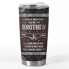 Custom Tumbler - Personalized Birthday Gifts For Brother - Family Made Us Brothers