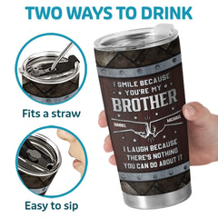 Custom Tumbler - Personalized Birthday Gifts For Brother - Family Made Us Brothers