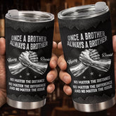 Custom Tumbler - Personalized Birthday Gifts For Brother - Brothers Stronger Than Time