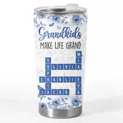 Custom Scrabble Tumbler - Personalized Birthday Gifts For Grandpa. Grandma - Together Our Story Shines Bright