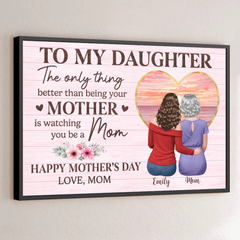 Custom Horizontal Poster - Personalized Mother's Day Birthday Gifts For Daughter - Where Memories Become Part Of Home