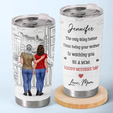 Custom 3D Inflated Effect Printed Tumbler - Personalized Mother's Day Gifts For Daughter - My Daughter. Now A Wonderful Mom