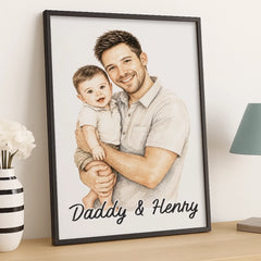 Custom Photo Vertical Poster - Personalized Father's Day Birthday Gifts For Dad. Grandpa - Always Proud To Call You Dad
