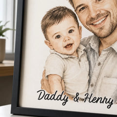 Custom Photo Vertical Poster - Personalized Father's Day Birthday Gifts For Dad. Grandpa - Always Proud To Call You Dad