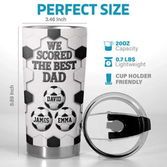 Custom LA 2026 Soccer Dad Tumbler - Personalized Father's Day Birthday Gifts For Dad. Grandpa. Soccer Lovers. Sports Fans. Sports Lovers - Fueled By Coffee And Soccer