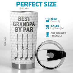 Custom Golf Tumbler - Personalized Father's Day Birthday Gifts For Dad. Grandpa. Golf Lovers. Sports Fans. Sports Lovers - Golf Now Adult Later