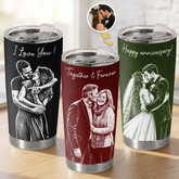 Custom Photo Tumbler - Personalized Anniversary Wedding Gifts For Husband And Wife. Him And Her - Better Together