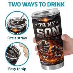 Custom Tumbler - Personalized Birthday Gifts For Son - Never Forget That I Love You