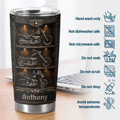 Custom Biker Tumbler - Personalized Birthday Gifts For Husband. Son. Grandson. Brother. Grandpa. Dad. Yourself - Live To Ride Ride To Live