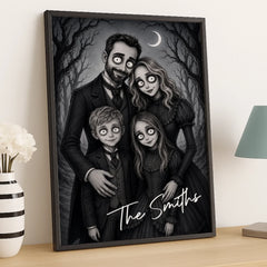 Custom Photo Vertical Poster - Personalized Halloween Decor Birthday Gifts For Mom. Dad. Brother. Sister - Spooky Fun With My Favorite People