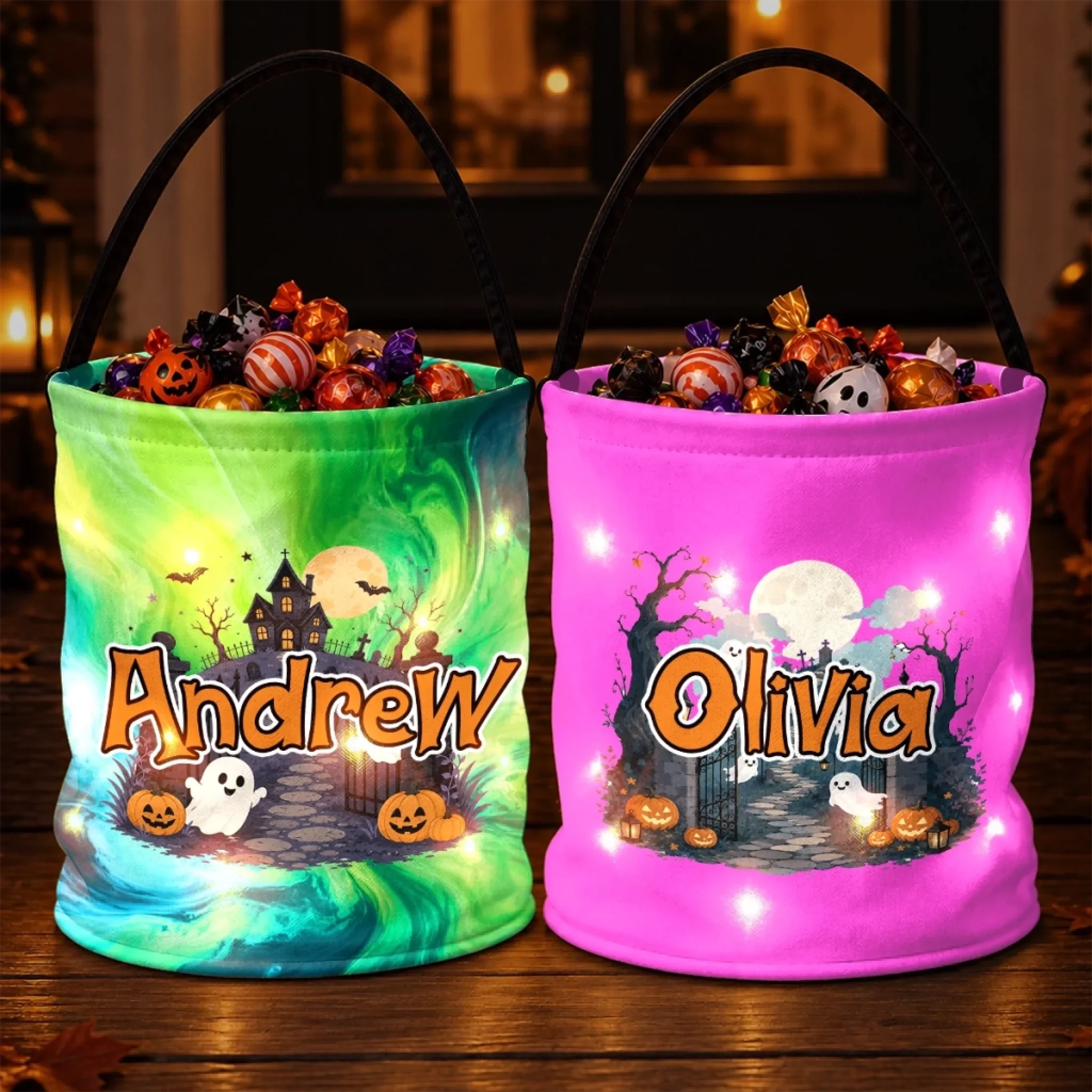 Custom LED Light Bucket Bag - Tiny Trickster