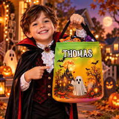 Custom LED Light Bucket Bag - Trick Or Treat Spooky