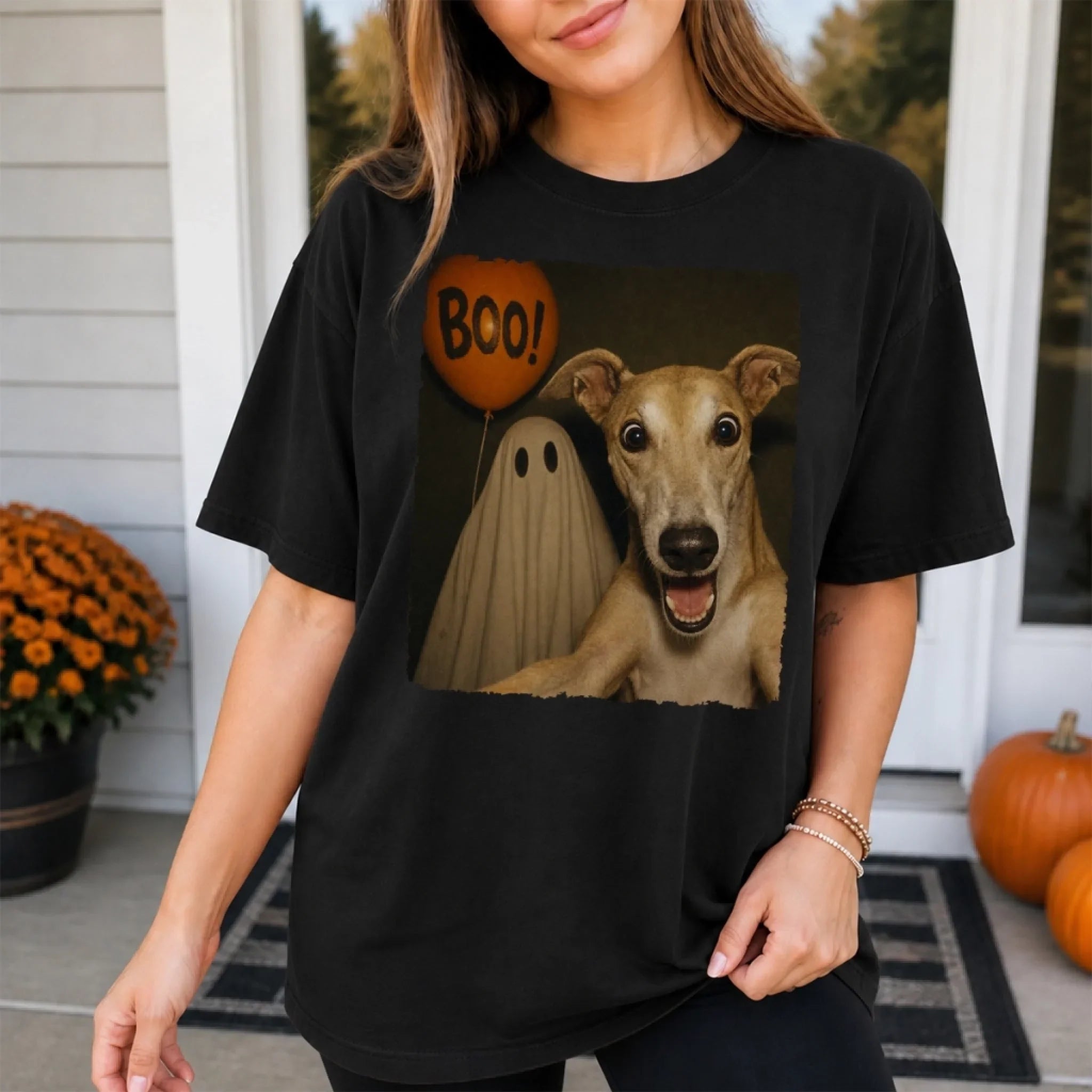 Custom Photo Funny Comfort T-Shirt - My Pet Says Boo
