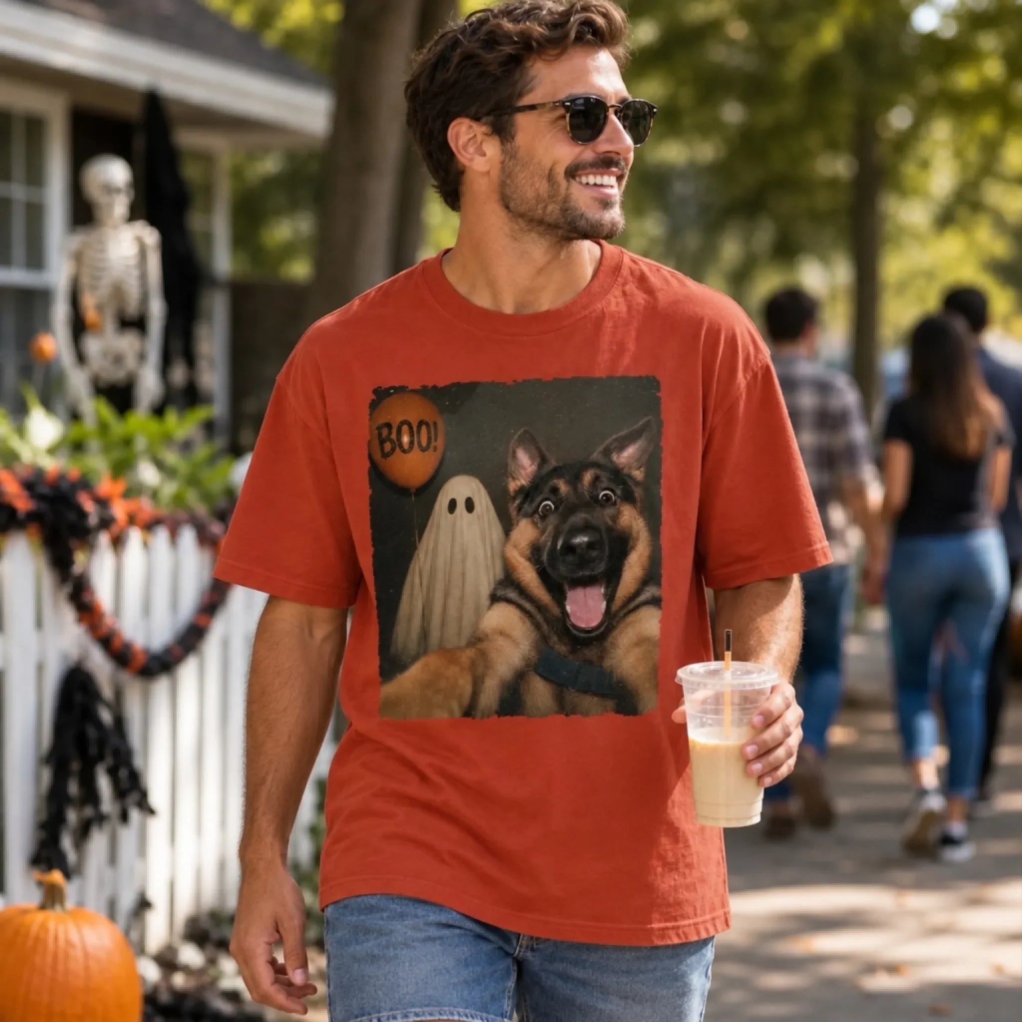 Custom Photo Funny Comfort T-Shirt - My Pet Says Boo