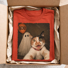 Custom Photo Funny Comfort T-Shirt - My Pet Says Boo