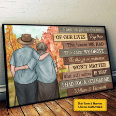 Our Cheerful Journey Will Matter - Personalized Horizontal Poster - Gift For Couples. Husband Wife